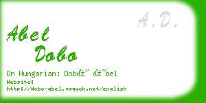 abel dobo business card